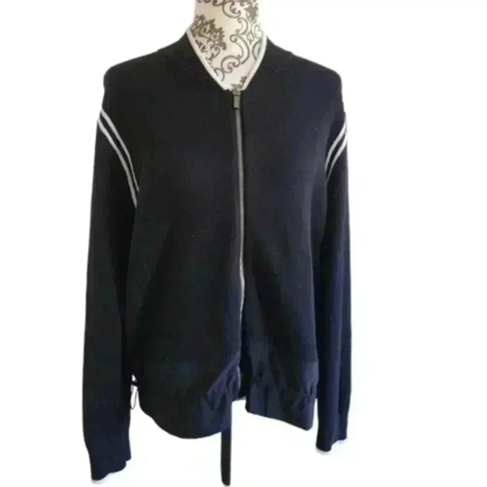 Athleta Venture Sweater Women Large Black Athleisure - Picture 2 of 13